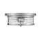 Z-Lite Savannah 2 Light Flush Mount, Brushed Nickel & Clear 462F11-BN - alternate 7